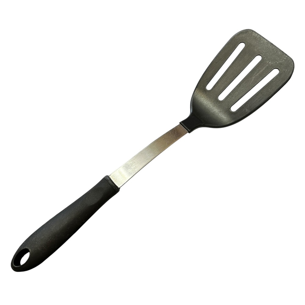 VTG USA Slotted Spatula Turner Stainless Steel Black Nylon 12" Kitchen Tool
